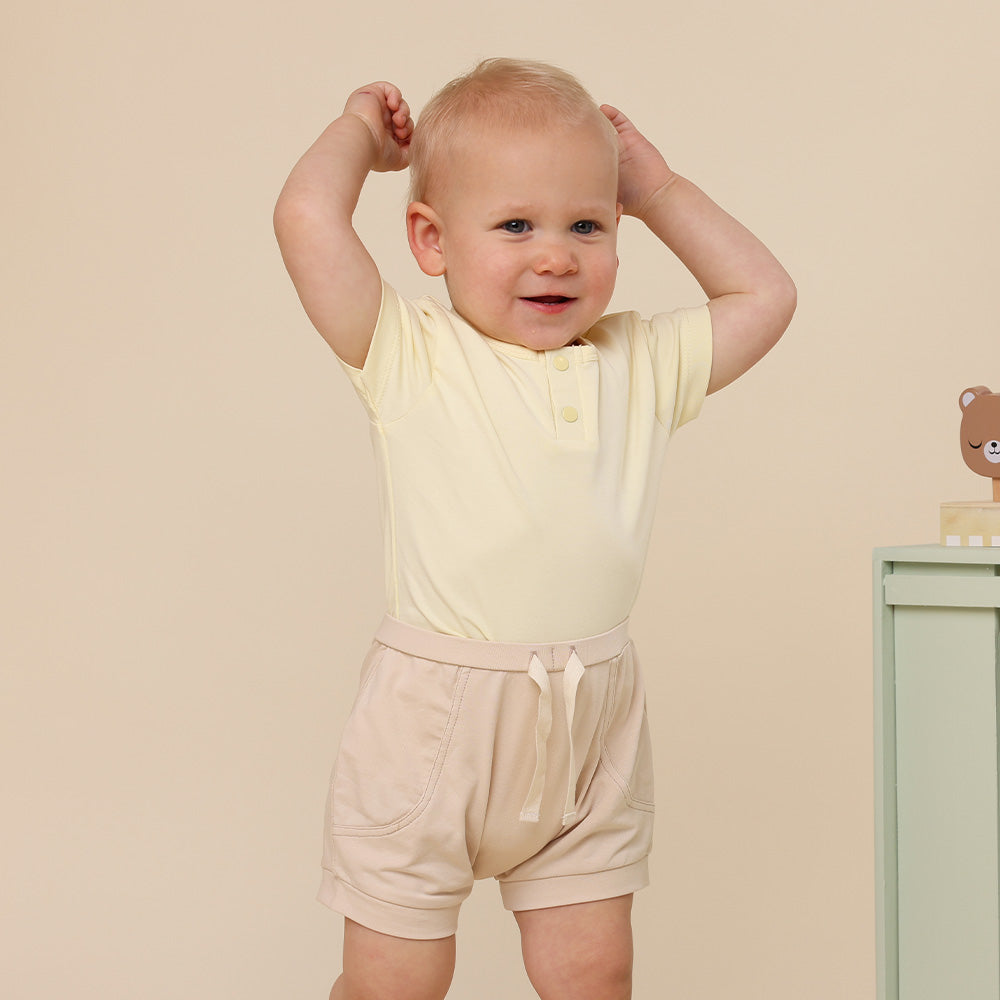 Lemon Sorbet Short Sleeve Organic Bodysuit
