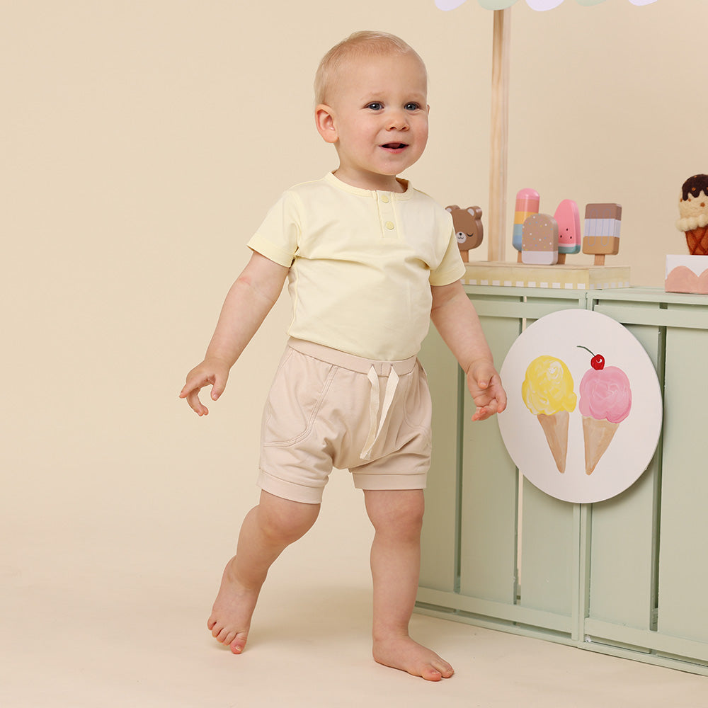 Lemon Sorbet Short Sleeve Organic Bodysuit