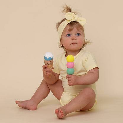 Lemon Sorbet Short Sleeve Organic Bodysuit