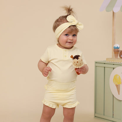 Lemon Sorbet Short Sleeve Organic Bodysuit