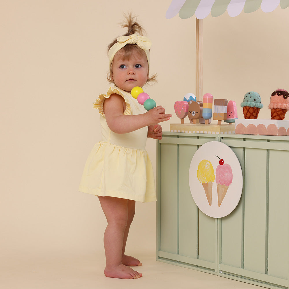 Lemon Sorbet Short Sleeve Organic Dress
