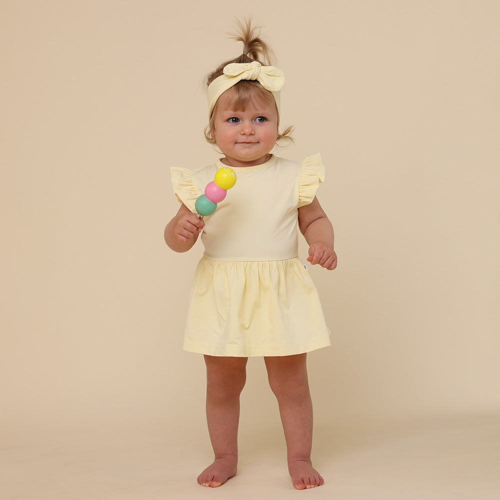 Lemon Sorbet Short Sleeve Organic Dress