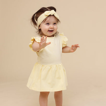 Lemon Sorbet Short Sleeve Organic Dress