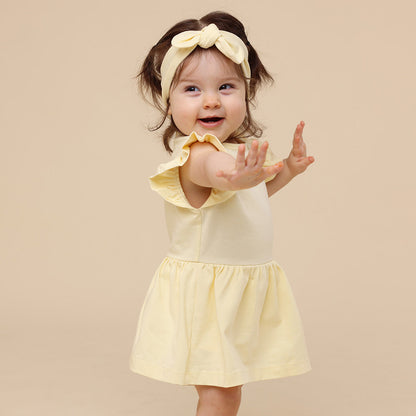 Lemon Sorbet Short Sleeve Organic Dress