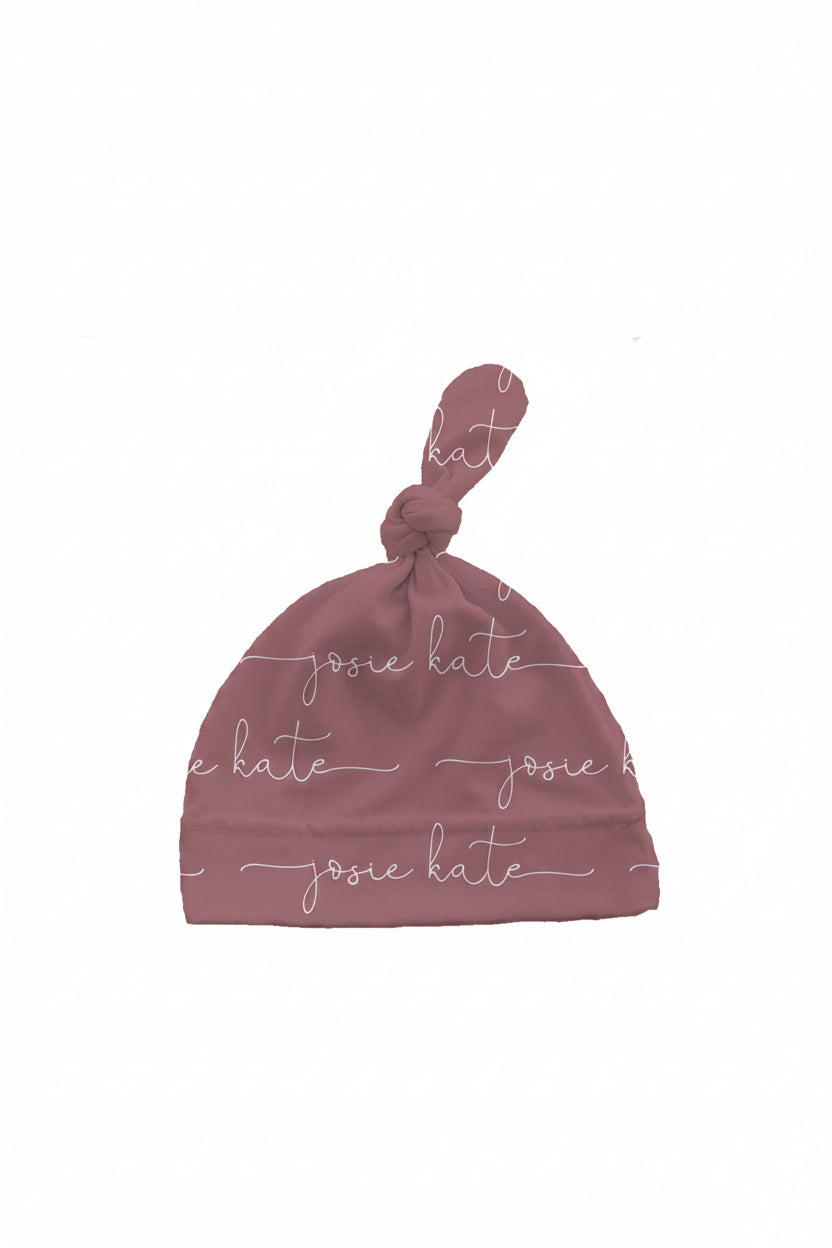 Light Dusty Rose Personalized Knotted Hat