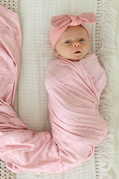 Personalized Baby Name Swaddle Blanket | Dusty Hues