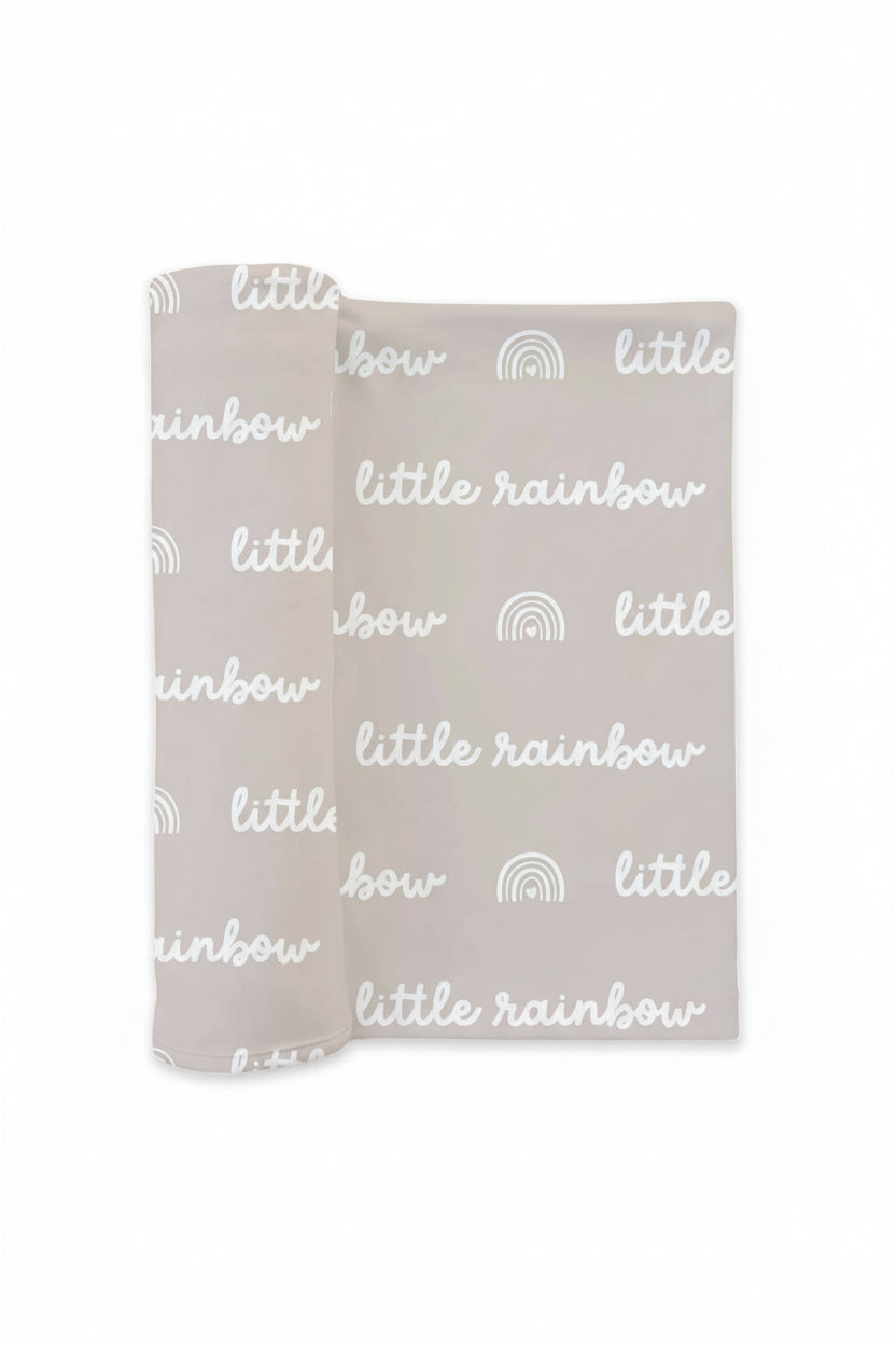 Little Rainbow Swaddle Blanket | Neutral
