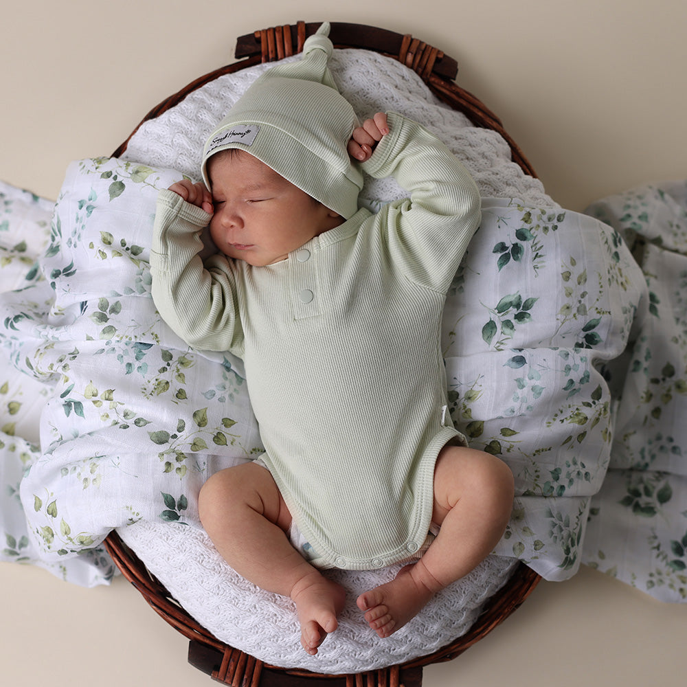 Honeydew Long Sleeve Organic Bodysuit