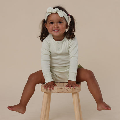 Honeydew Long Sleeve Organic Bodysuit