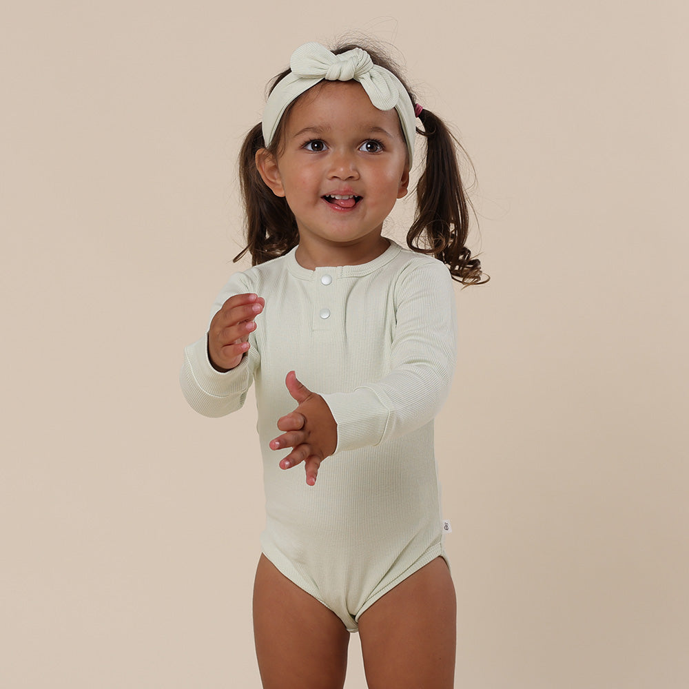 Honeydew Long Sleeve Organic Bodysuit