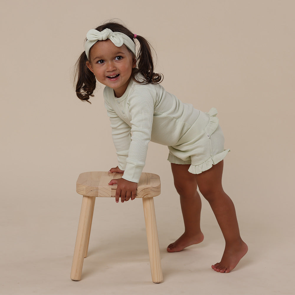 Honeydew Long Sleeve Organic Bodysuit