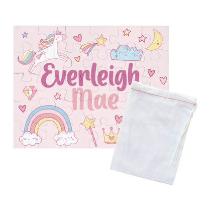 Kids Personalized 30 Piece Puzzle | Unicorn Dreams