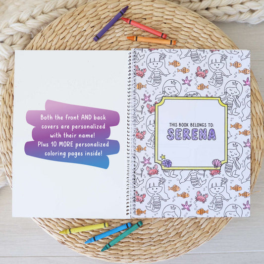 Personalized Coloring Book | Mermaid Magic