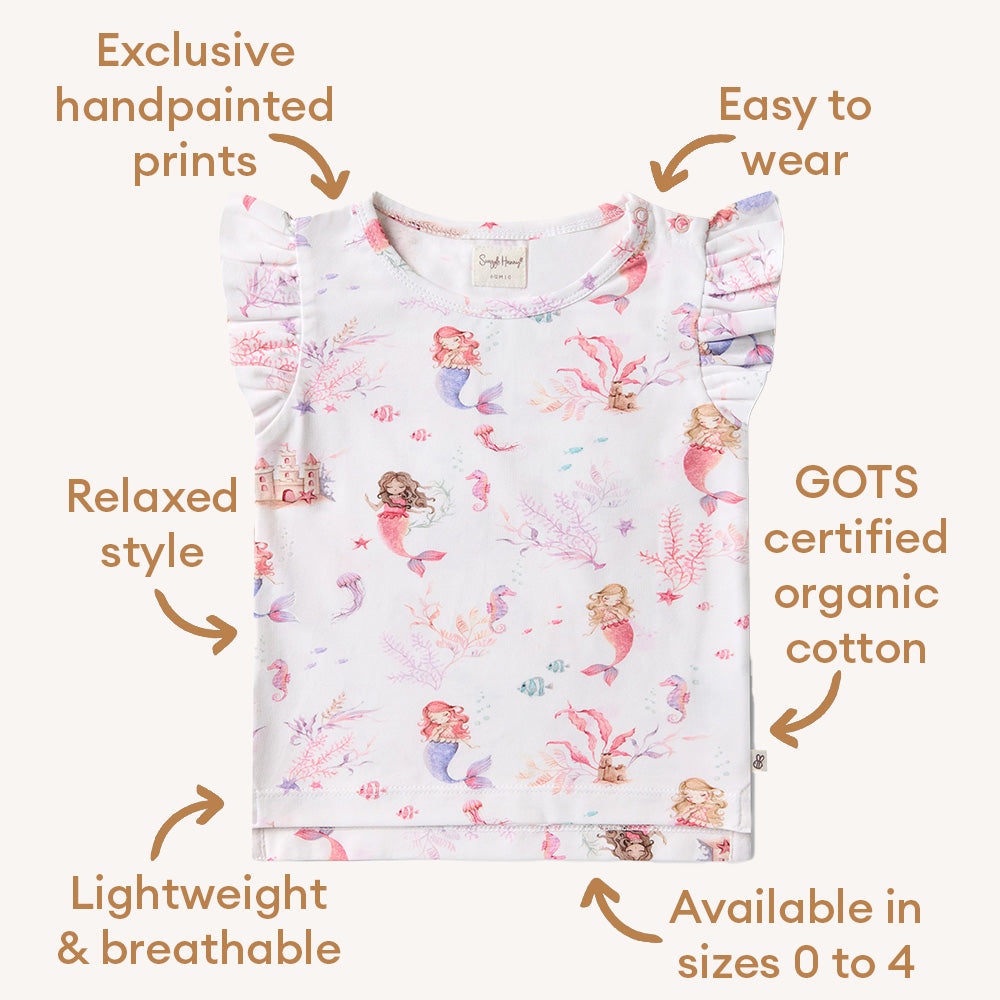 Mermaid Organic T-Shirt with Frill