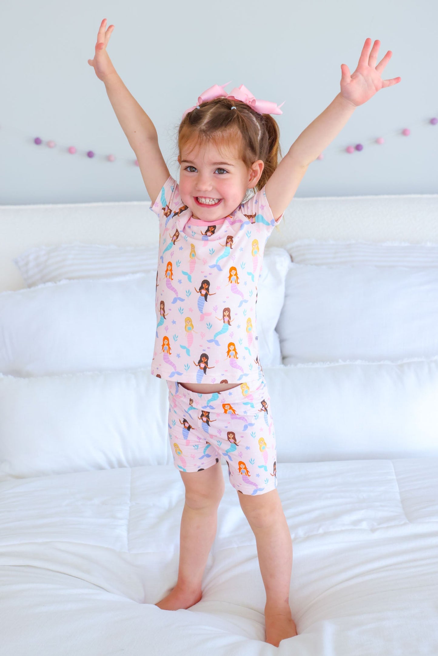 Two Piece Short Pajama Set | Let's Be Mermaids