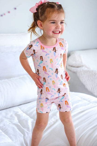 Two Piece Short Pajama Set | Let's Be Mermaids