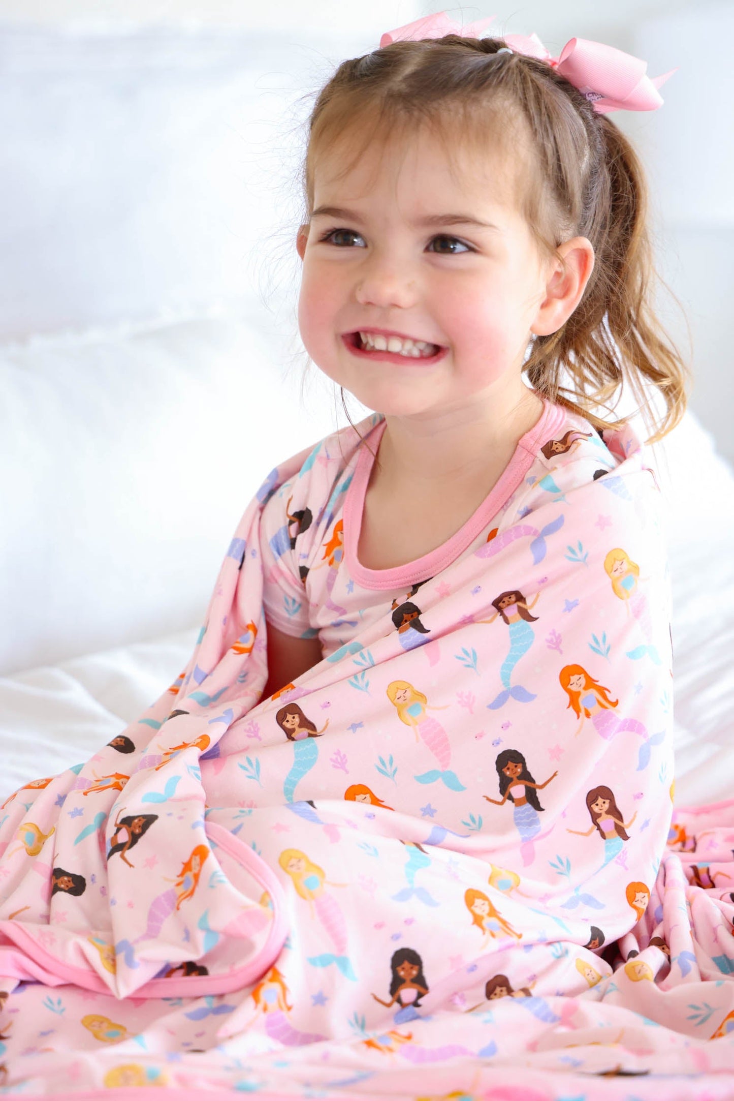 Double Sided Bamboo Blanket | Let's Be Mermaids