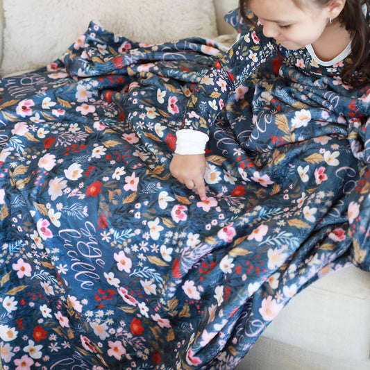 Midnight Meadow Personalized Kids Blanket