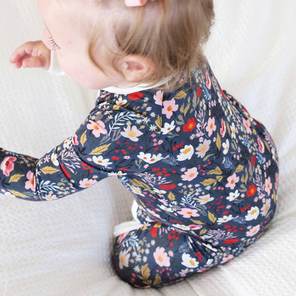 Midnight Meadow Convertible Zip Romper