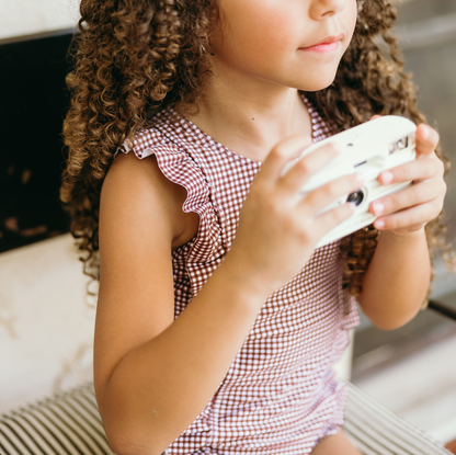 girls cocoa gingham ruffle one piece