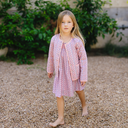 girls rosa vine quilted jacket