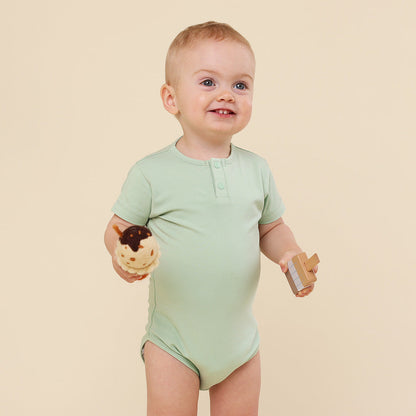 Mint Short Sleeve Organic Bodysuit