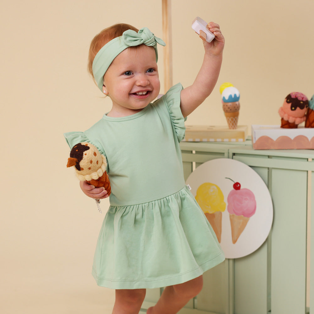 Mint Short Sleeve Organic Dress