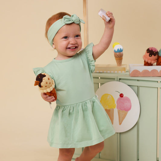 Mint Short Sleeve Organic Dress
