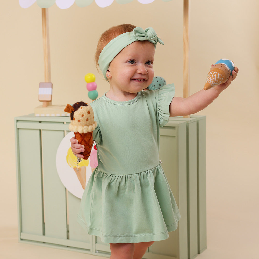 Mint Short Sleeve Organic Dress