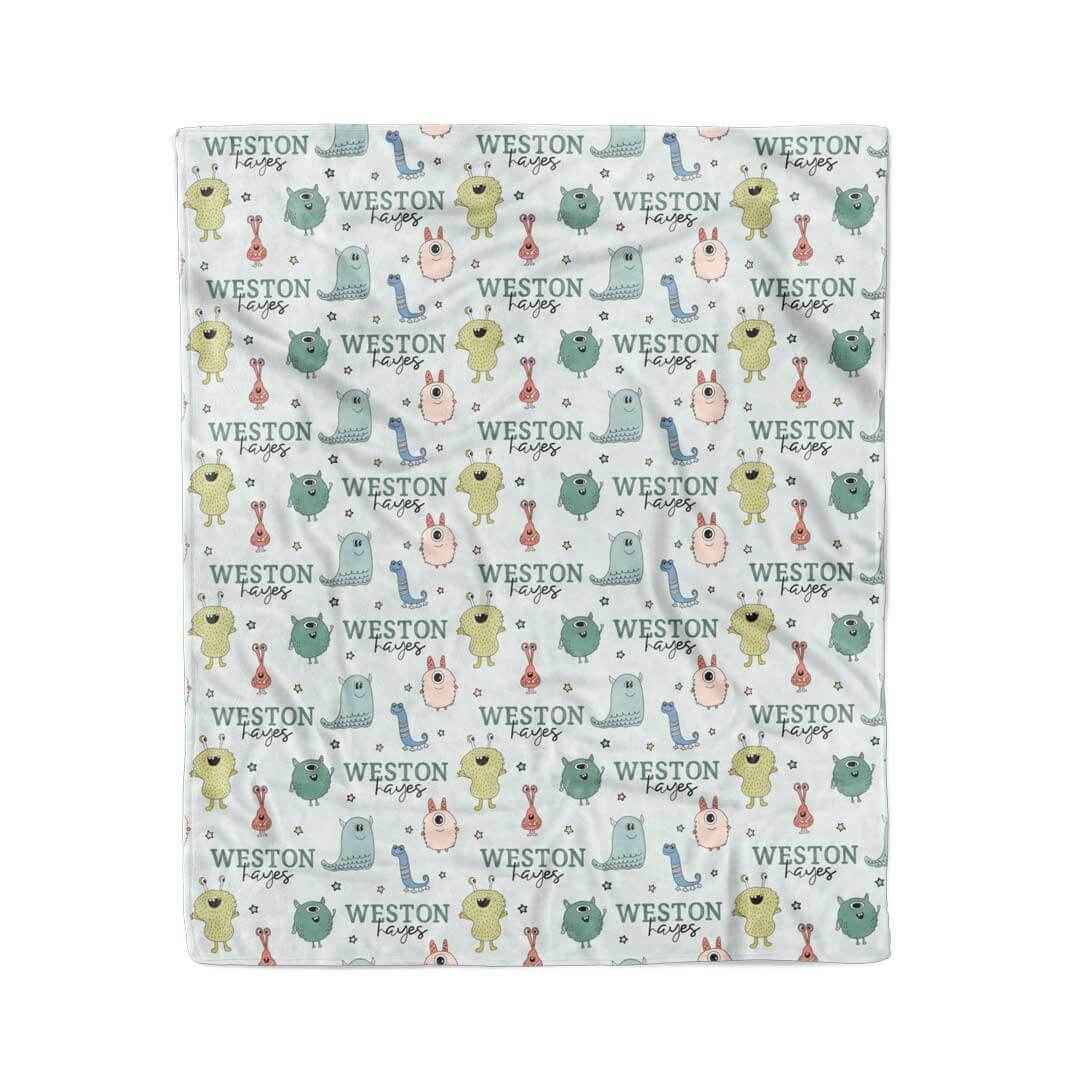 Monster Mash Personalized Kids Blanket