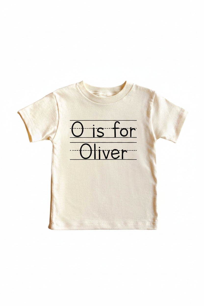 Personalized My Name is Kids Graphic Tee | Natural