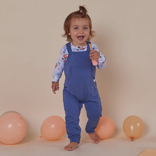 Navy Organic Joey Overalls