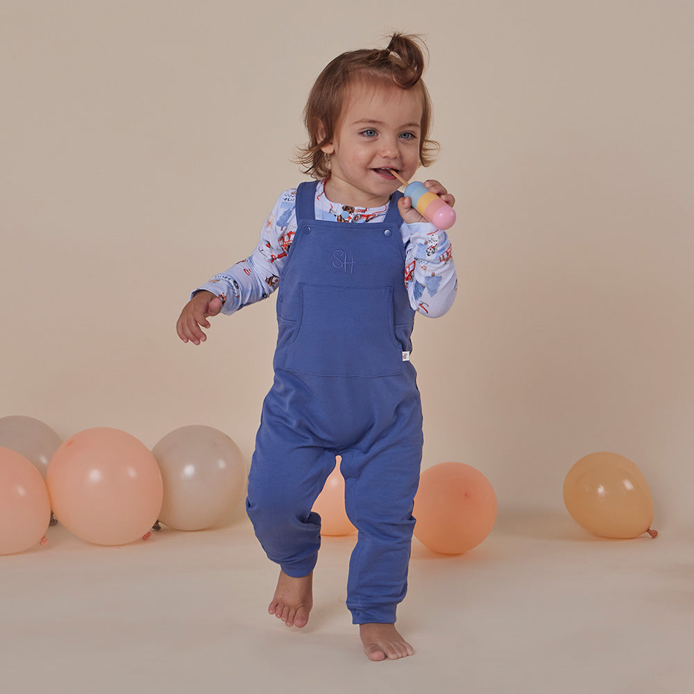 Navy Organic Joey Overalls