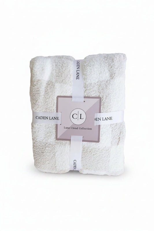 CuddleLane™ Luxe Blankets | Toffee Check