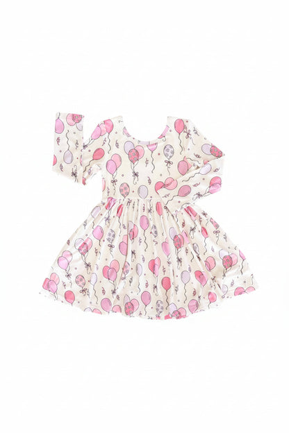 Long Sleeve Twirl Dress | Party Time Pink