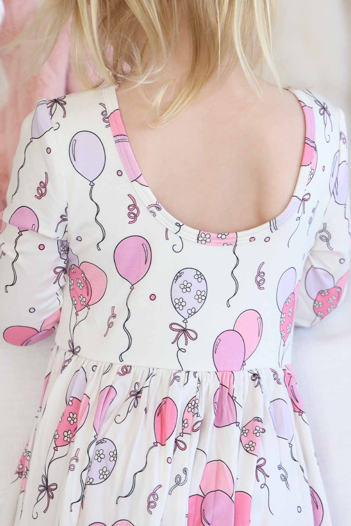 Long Sleeve Twirl Dress | Party Time Pink