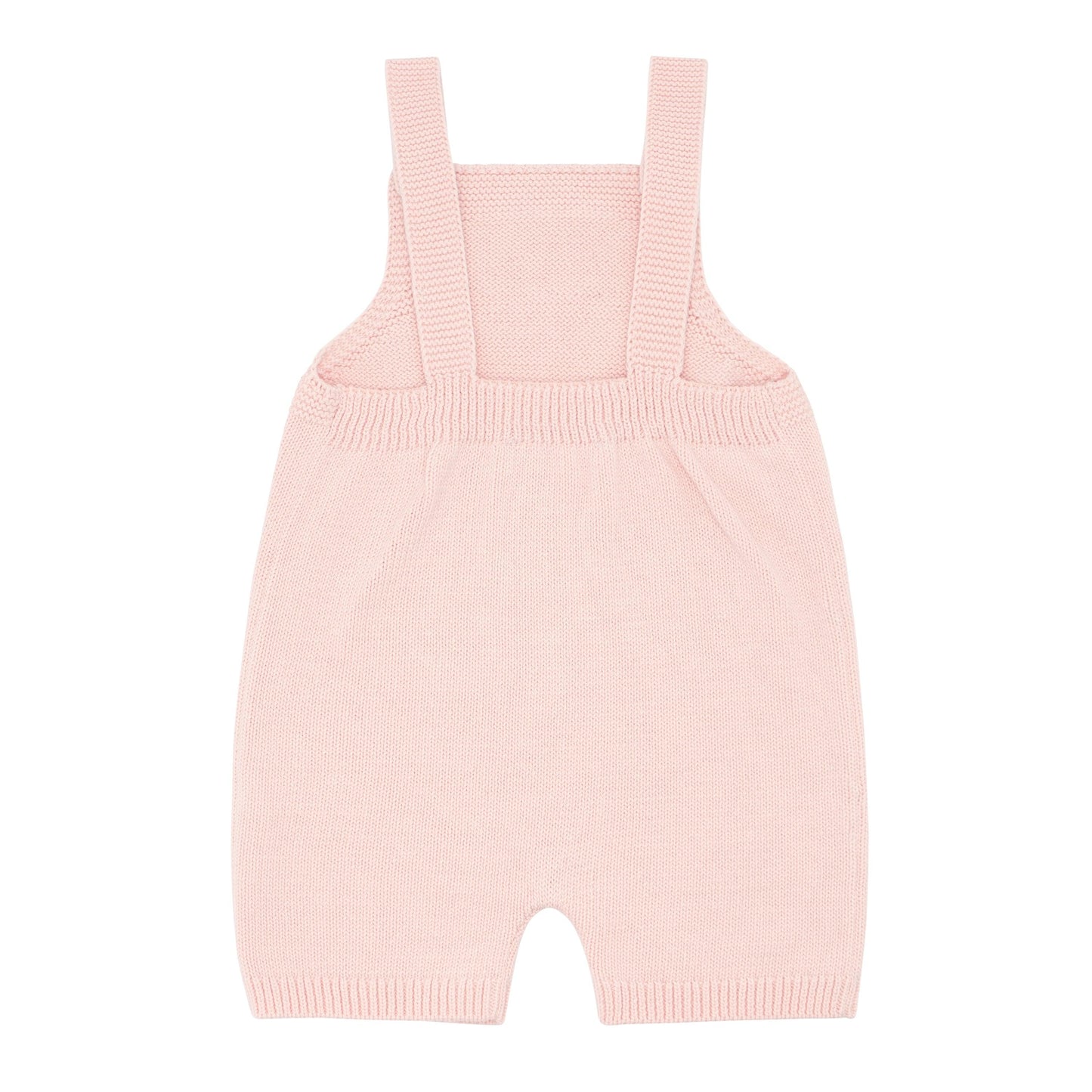 baby pink knit short overall