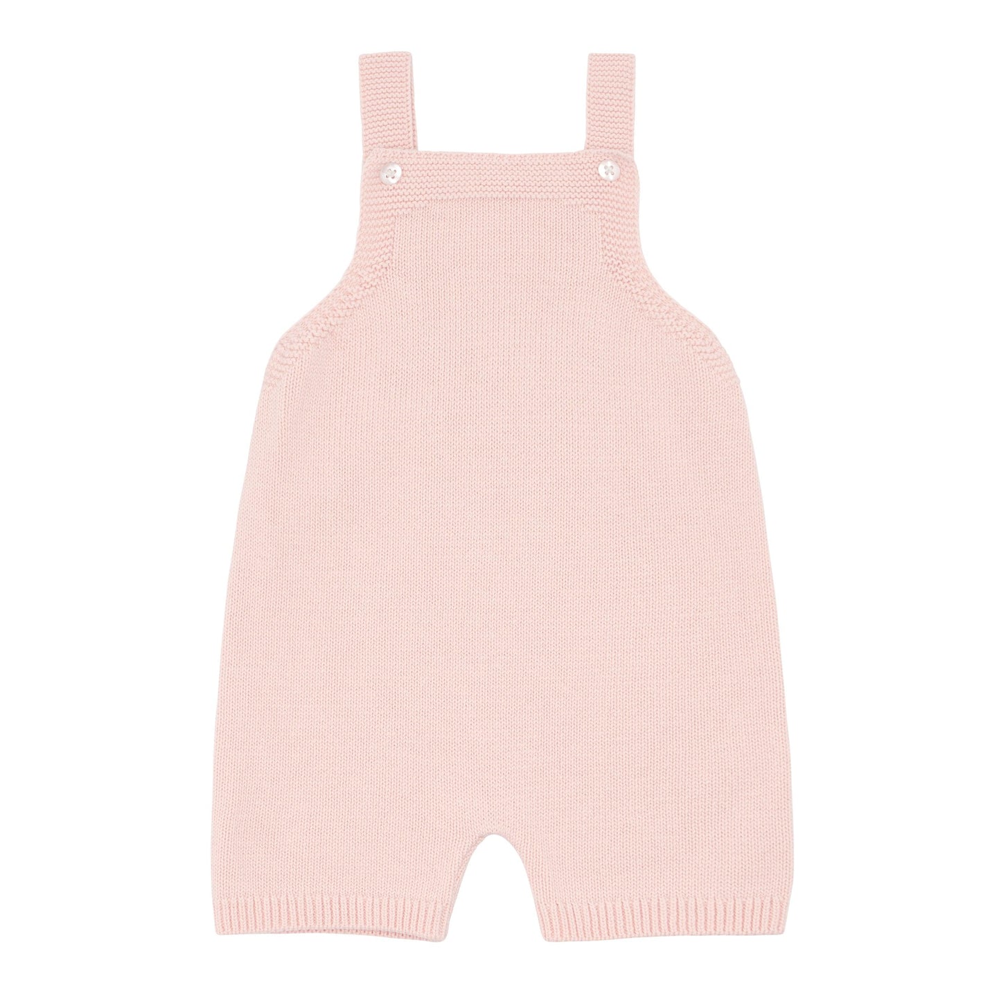 baby pink knit short overall
