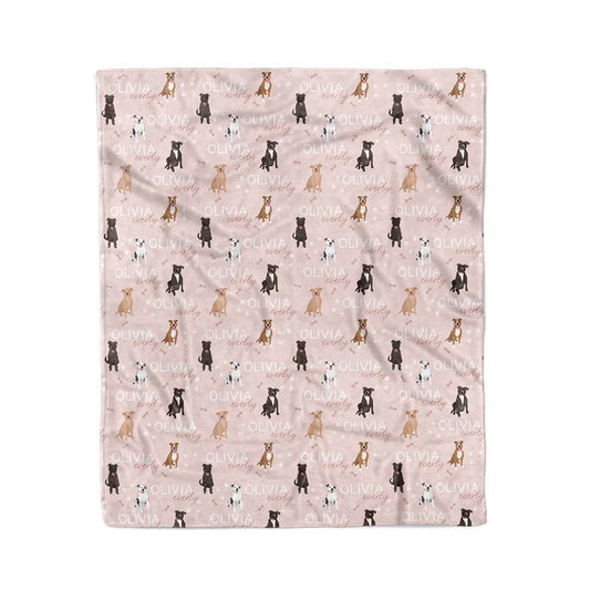 Personalized Kids Blanket | Pit Bull