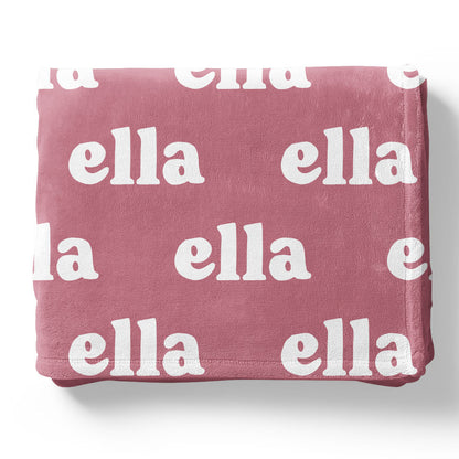 Pretty in Pink Personalized Color Blanket