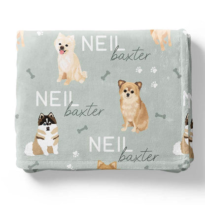 Personalized Kids Blankets | Dog Breeds
