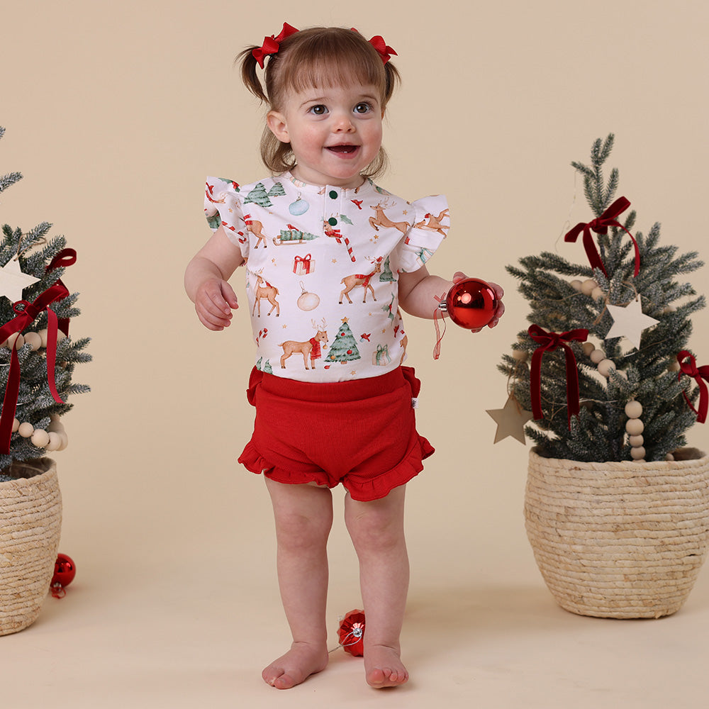 Red Organic Bloomers