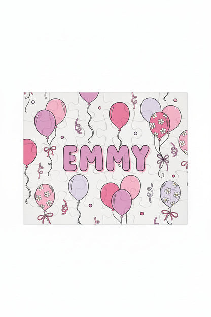 Kids Personalized 30 Piece Puzzle | Party Time Pink