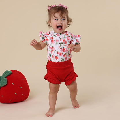 Red Organic Bloomers