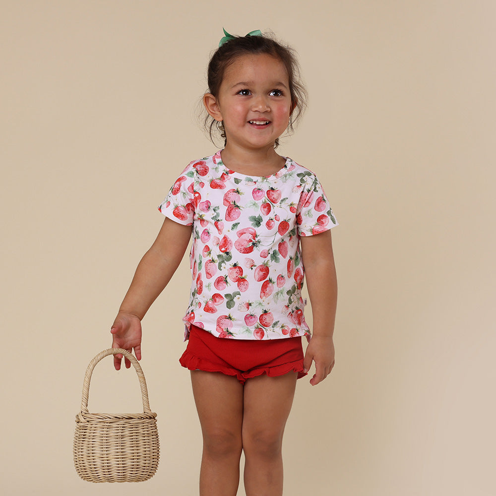 Red Organic Bloomers