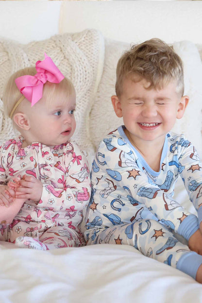 Rodeo Dreams Two Piece Pajama Set | Blue