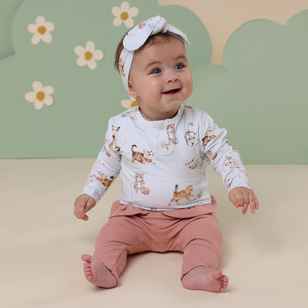 Rose Organic Pants with Frill
