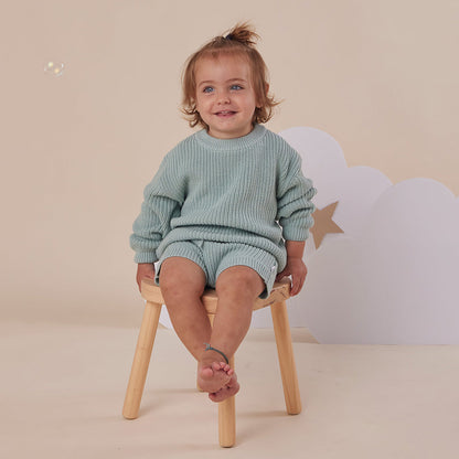 Sage Organic Cotton Knit Shorts