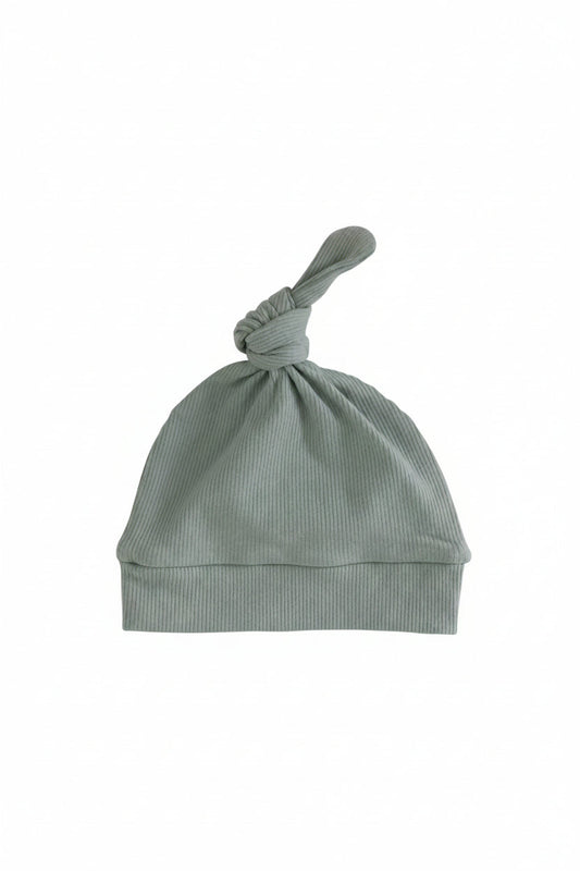 Sea Salt Ribbed Bamboo Knotted Hat