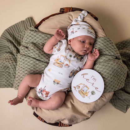 Classic Newborn Gift Hamper - Diggers & Tractors